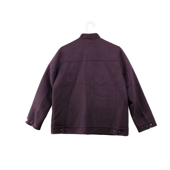 Korean Brand Wolsey Womens Wool Blend Jacket Purple Size 100 or M Zip - Picture 2 of 12